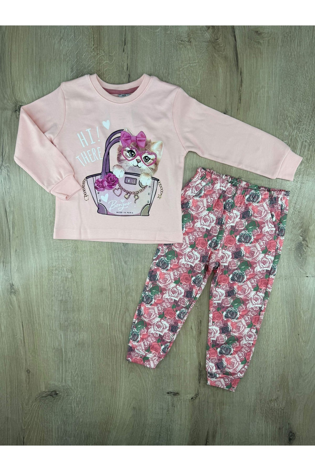 Fred (3-6 Yaş) Kedi Desenli Pijama Takımı