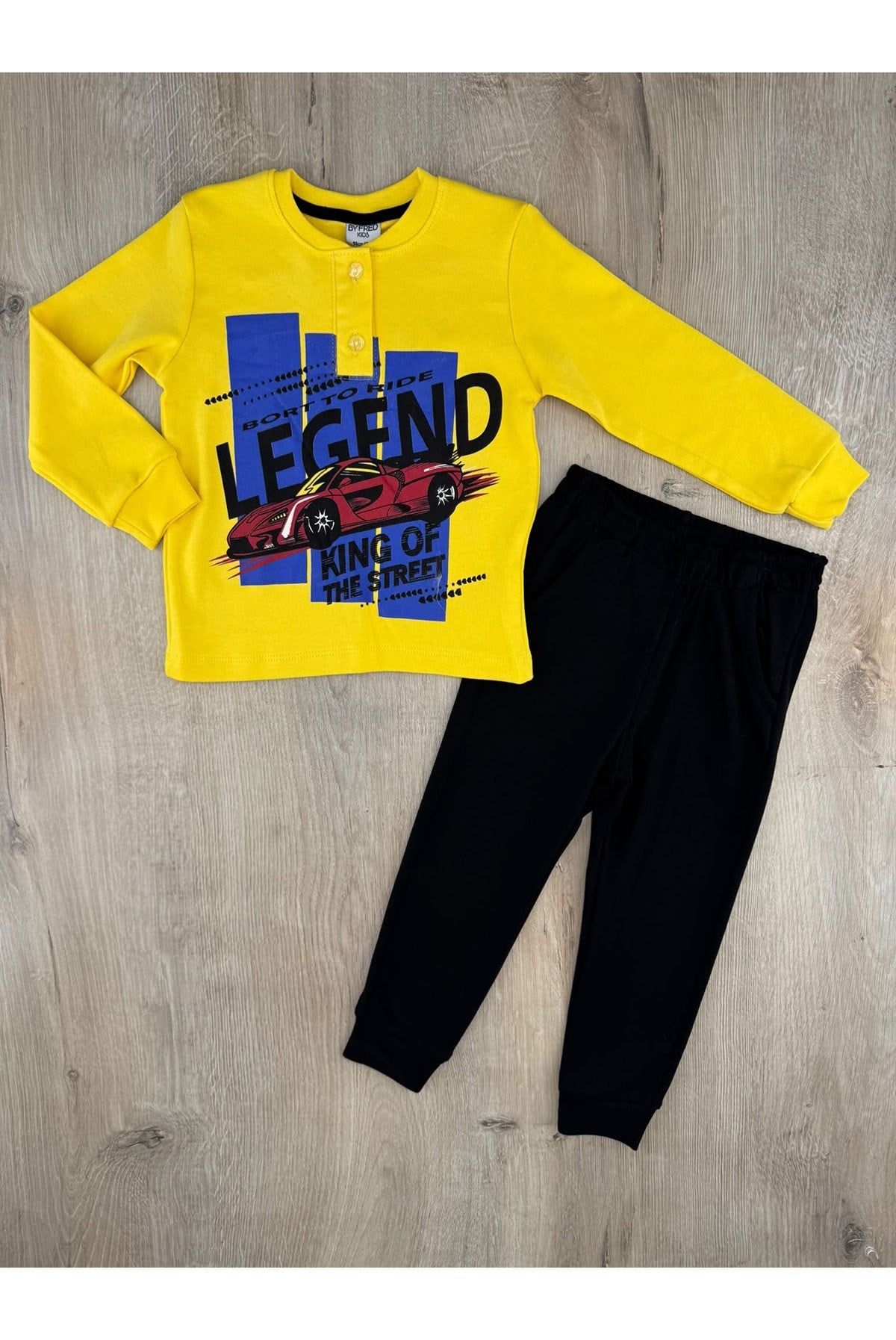 Fred (3-6 Yaş) Legend Araba Desenli Pijama Takımı