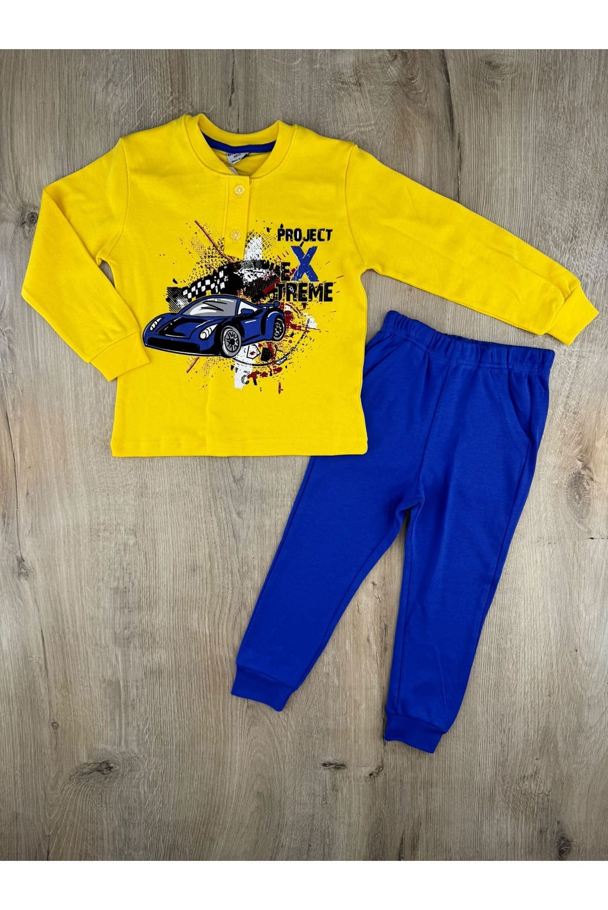 Fred (7-11 Yaş) Extreme Araba Desenli Pijama Takımı