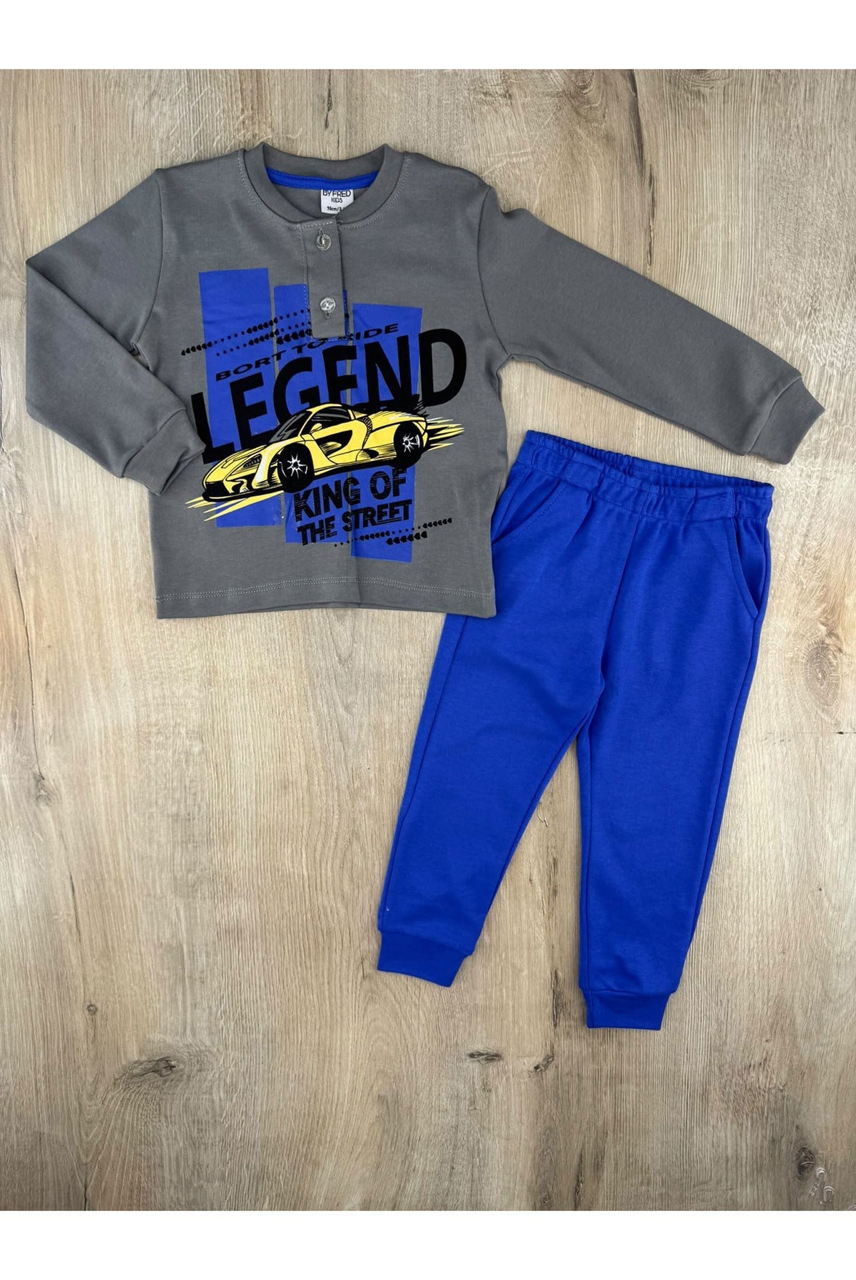 Fred (7-11 Yaş) Legend Araba Desenli Pijama Takımı