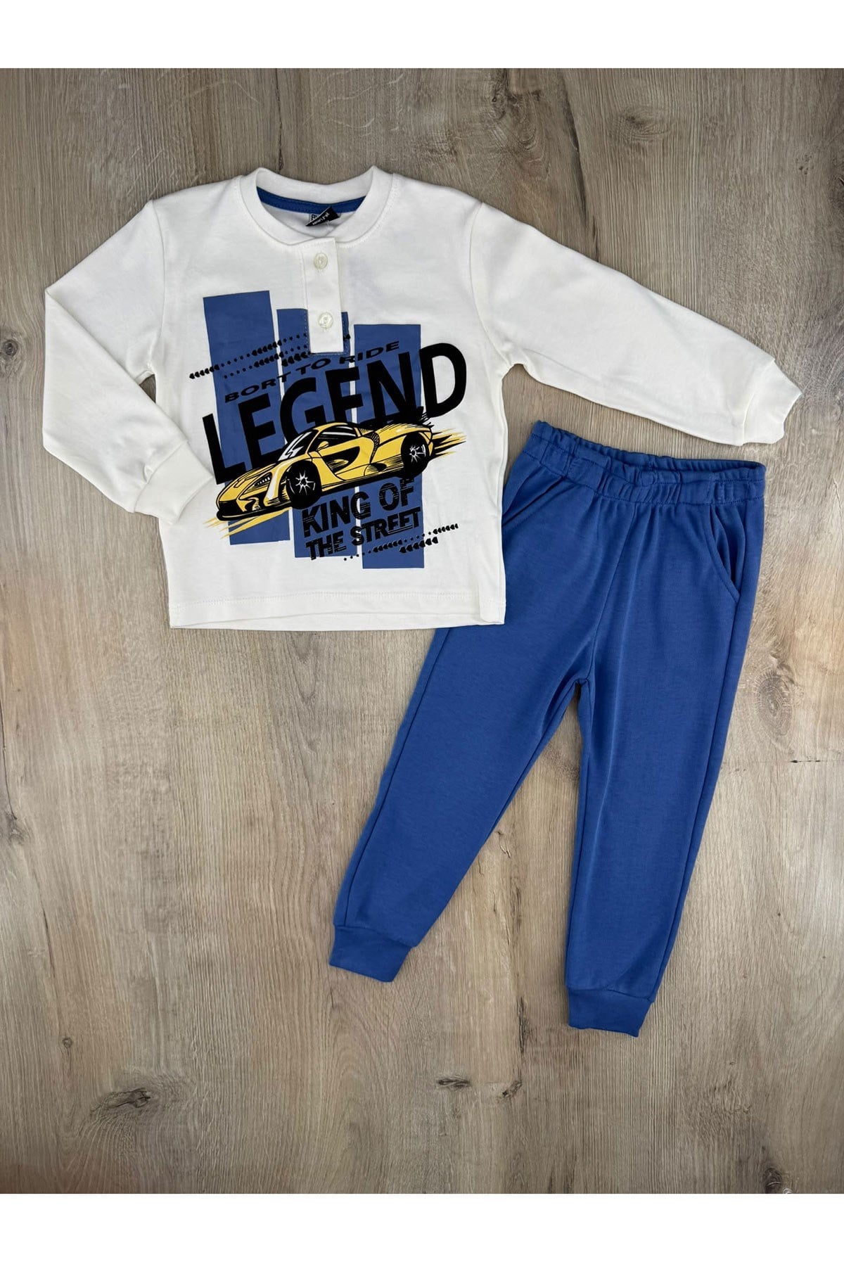 Fred (7-11 Yaş) Legend Araba Desenli Pijama Takımı