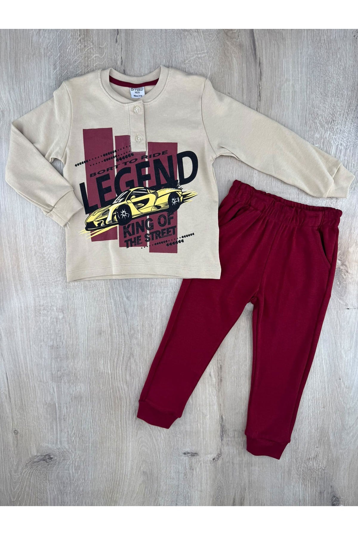 Fred (7-11 Yaş) Legend Araba Desenli Pijama Takımı