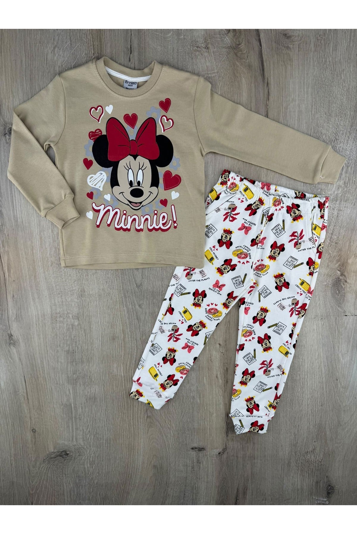 Fred (7-11 Yaş) Minnie Desenli Pijama Takımı