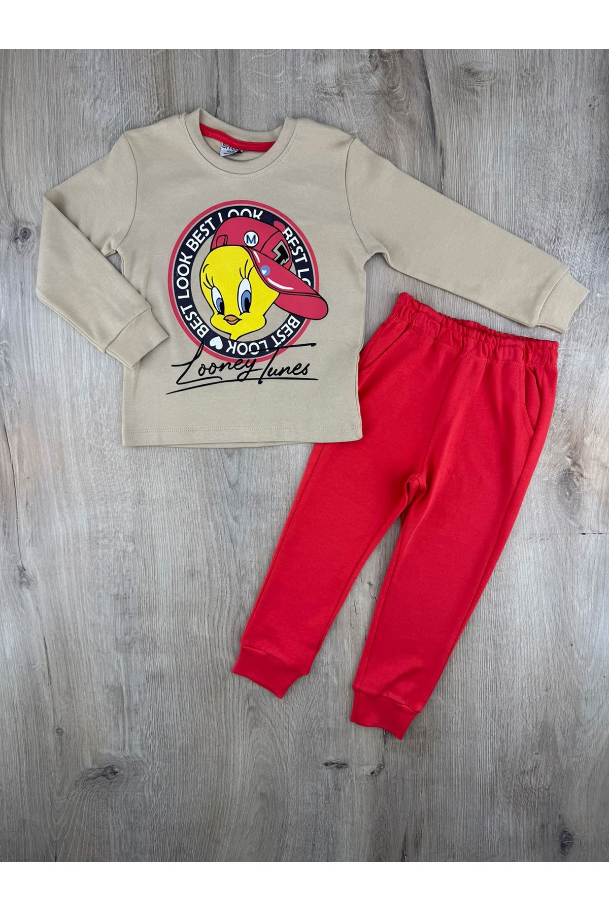 Fred (7-11 Yaş) Tweety Desenli Pijama Takımı