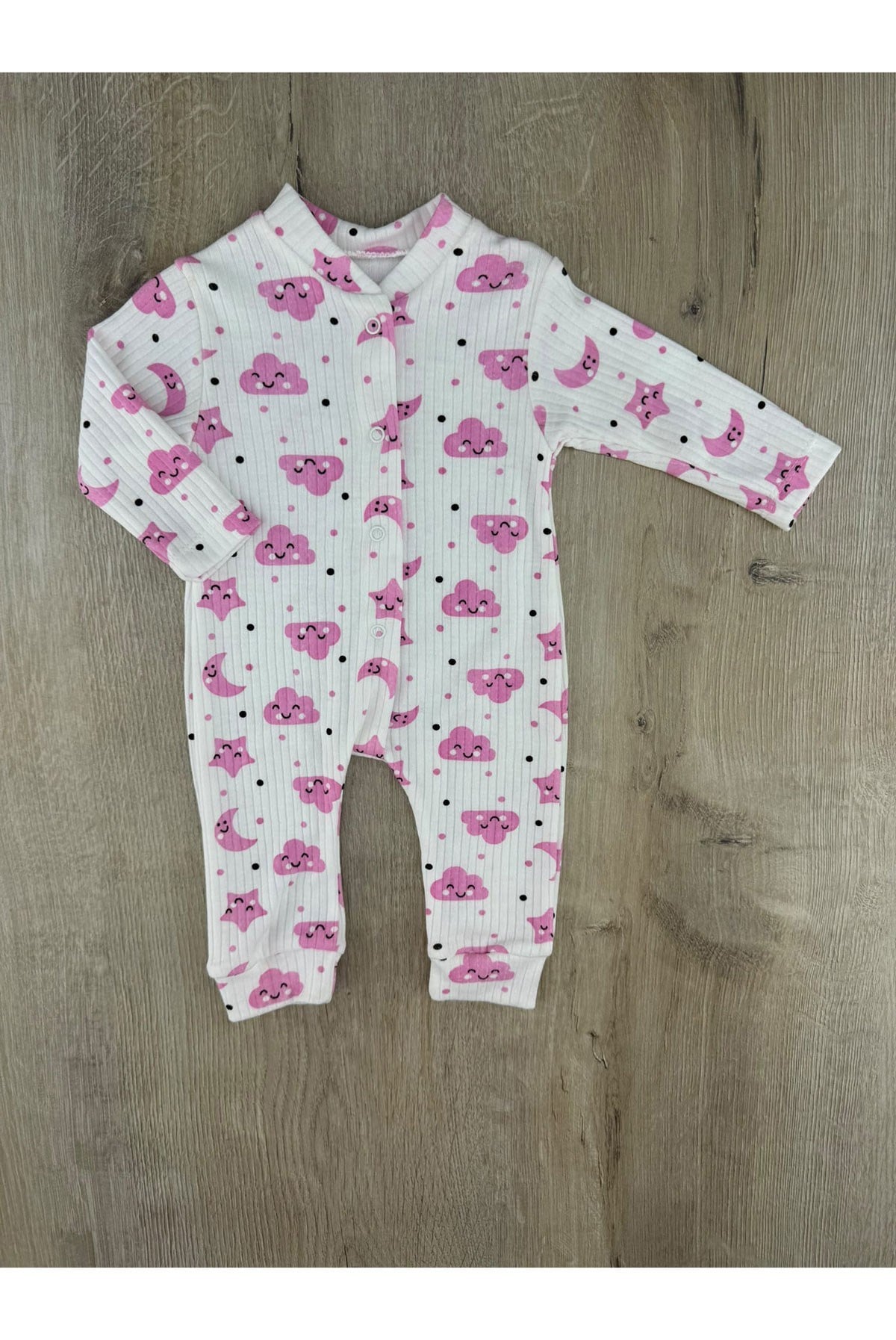 Gonca (0-6 Ay) Bulut Desenli Patikli Tulum