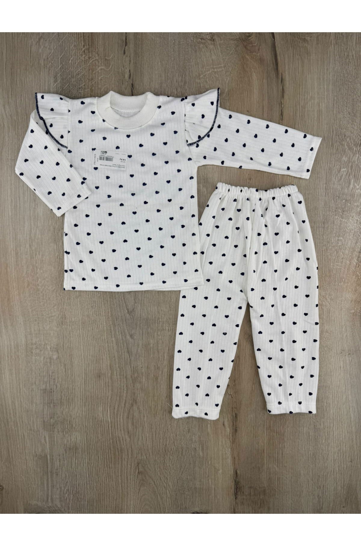 Gonca Bebe (0-6 ay) Minik Kalpli Omuzu Fırfırlı Pijama Takımı