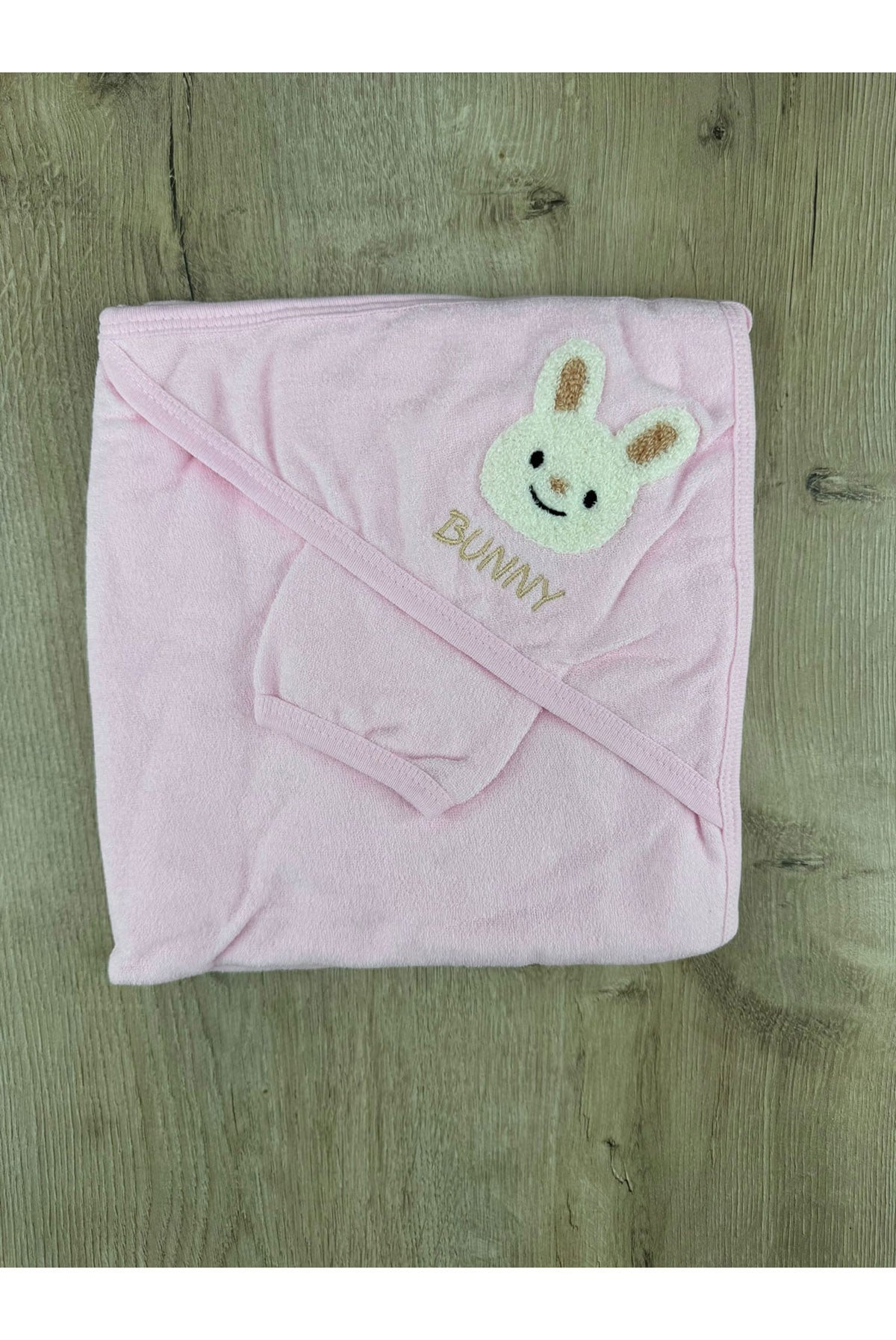 Gülünce Baby (0-2 Yaş) Bunny Tavşan Desenli Banyo Havlusu