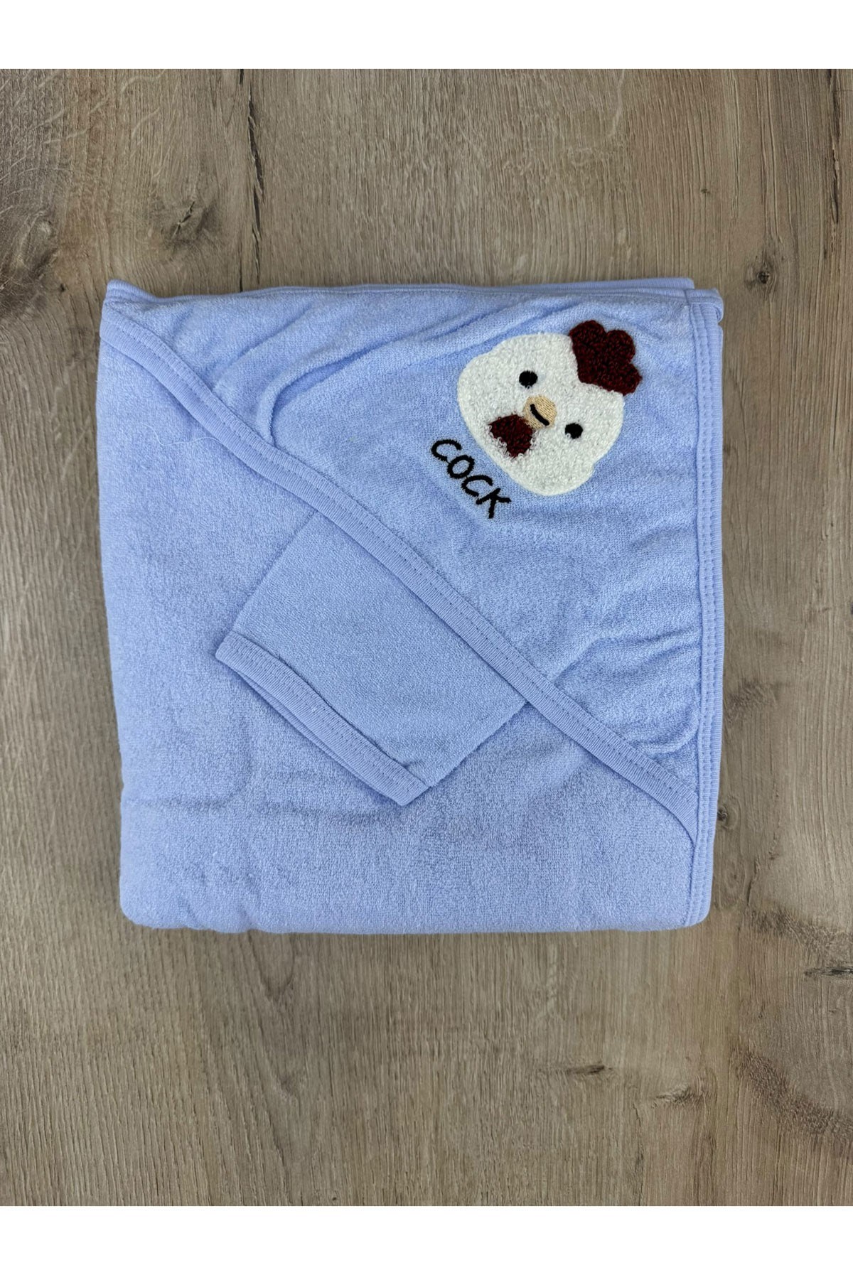 Gülünce Baby (0-2 Yaş) Sevimli Horoz Desenli Banyo Havlusu