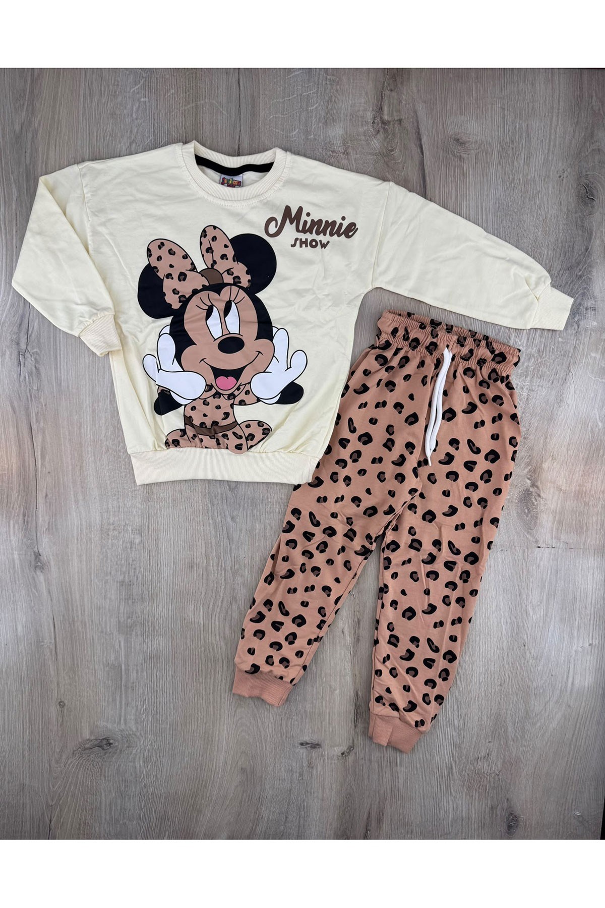 JLBN (3-10 Yaş) Leopar Minnie Baskılı Mevsimlik Takım