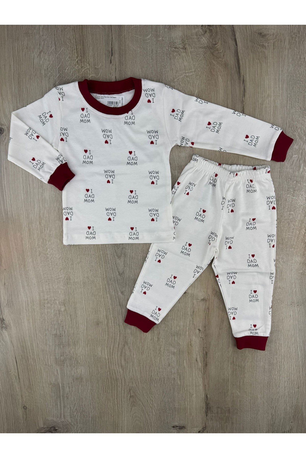 JonJon (6Ay-6Yaş) Mom Dad Desenli Pijama Takımı