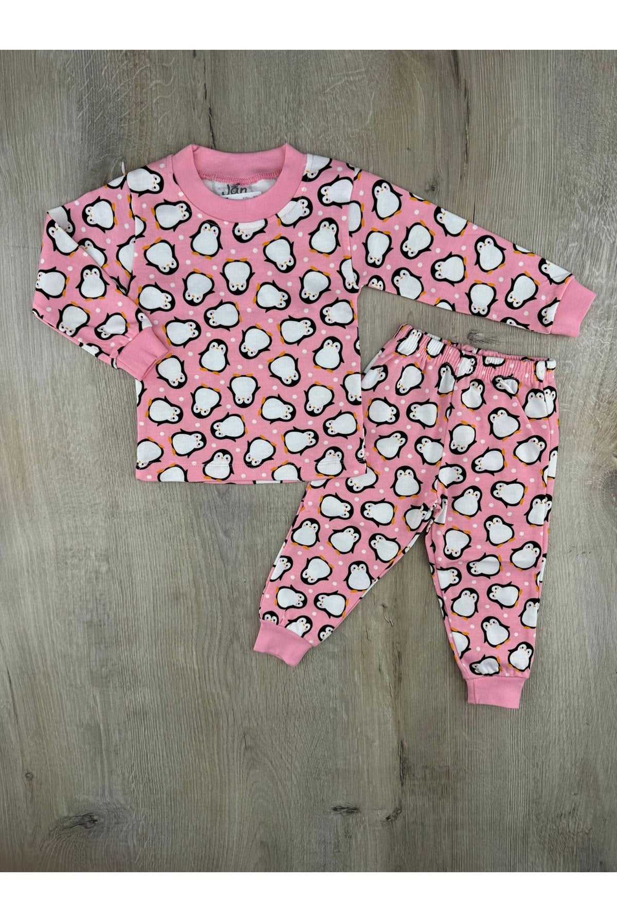JonJon (6Ay-6Yaş) Penguen Desenli Pijama Takımı