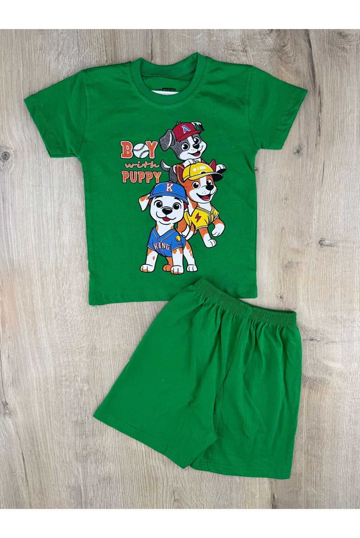 Keskincan-33 (2-5 Yaş) Paw Patrol Team Desenli Şortlu Takım