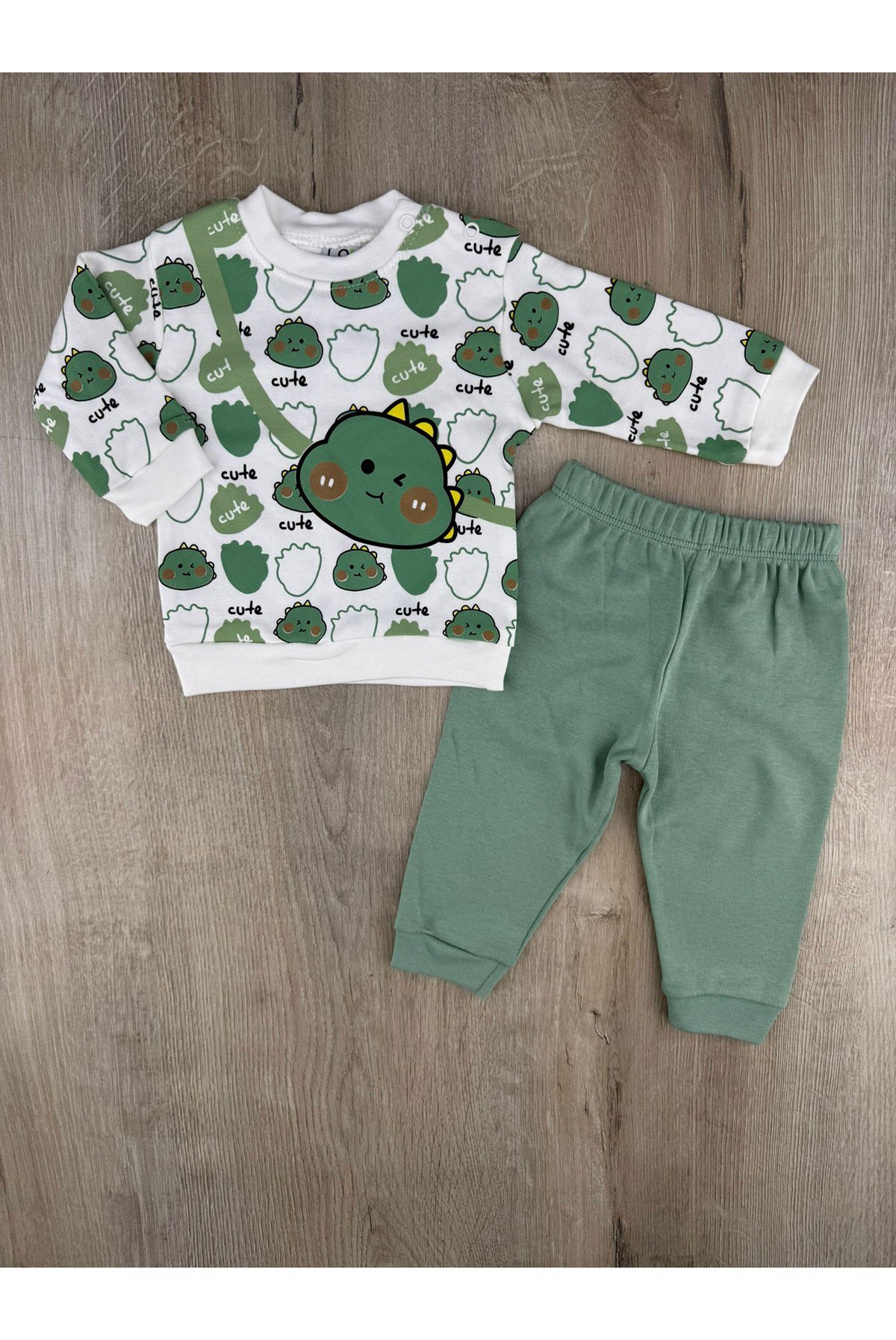 Loco (9-12-18 Ay) Cute Monster Desenli Mevsimlik Takım