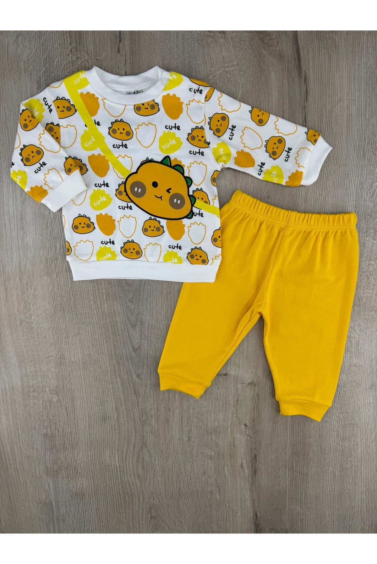 Loco (9-12-18 Ay) Cute Monster Desenli Mevsimlik Takım