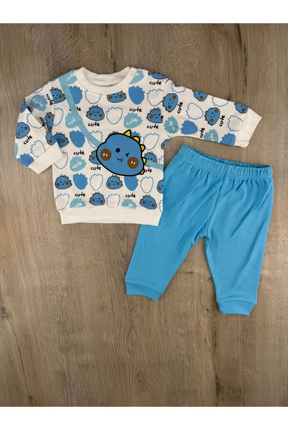 Loco (9-12-18 Ay) Cute Monster Desenli Mevsimlik Takım