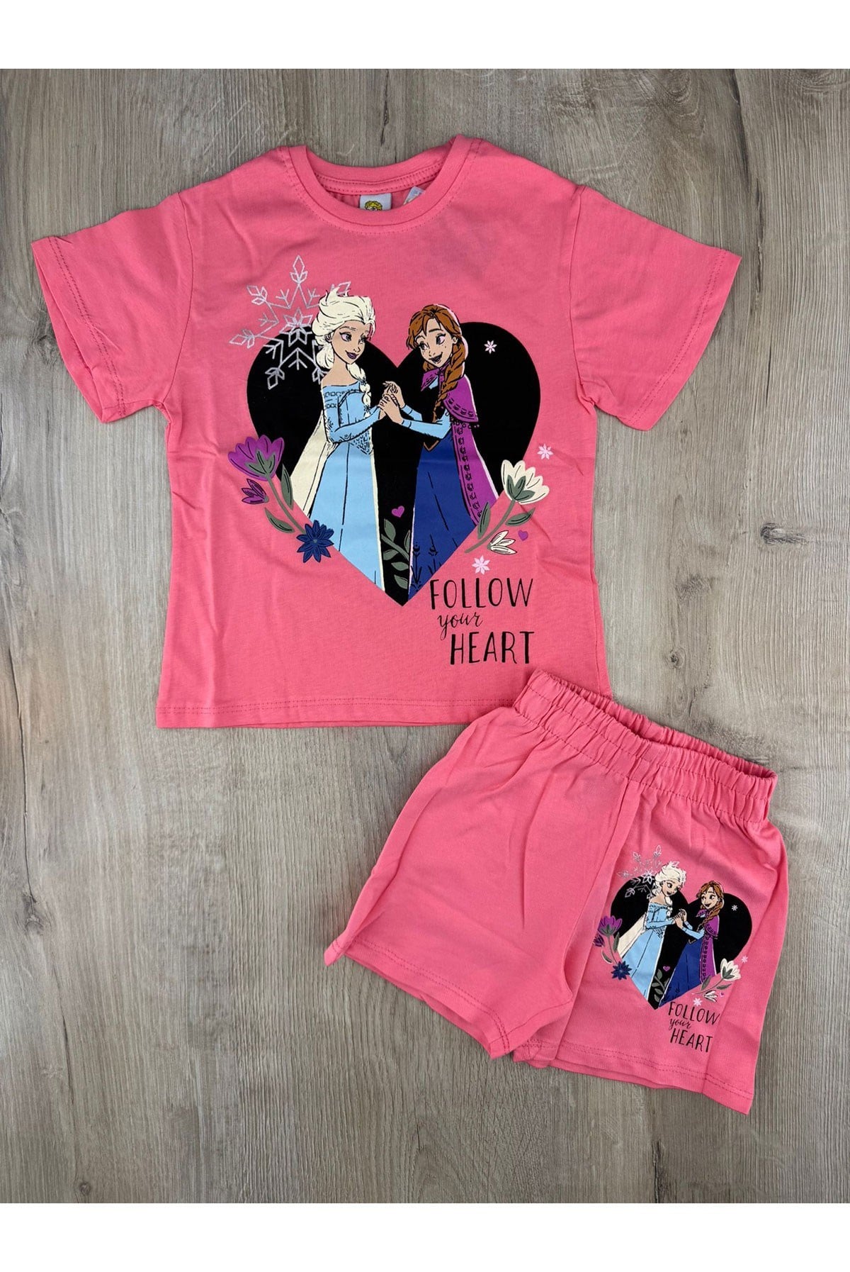 MDY (3-10 Yaş) Frozen Desenli Şortlu Takım