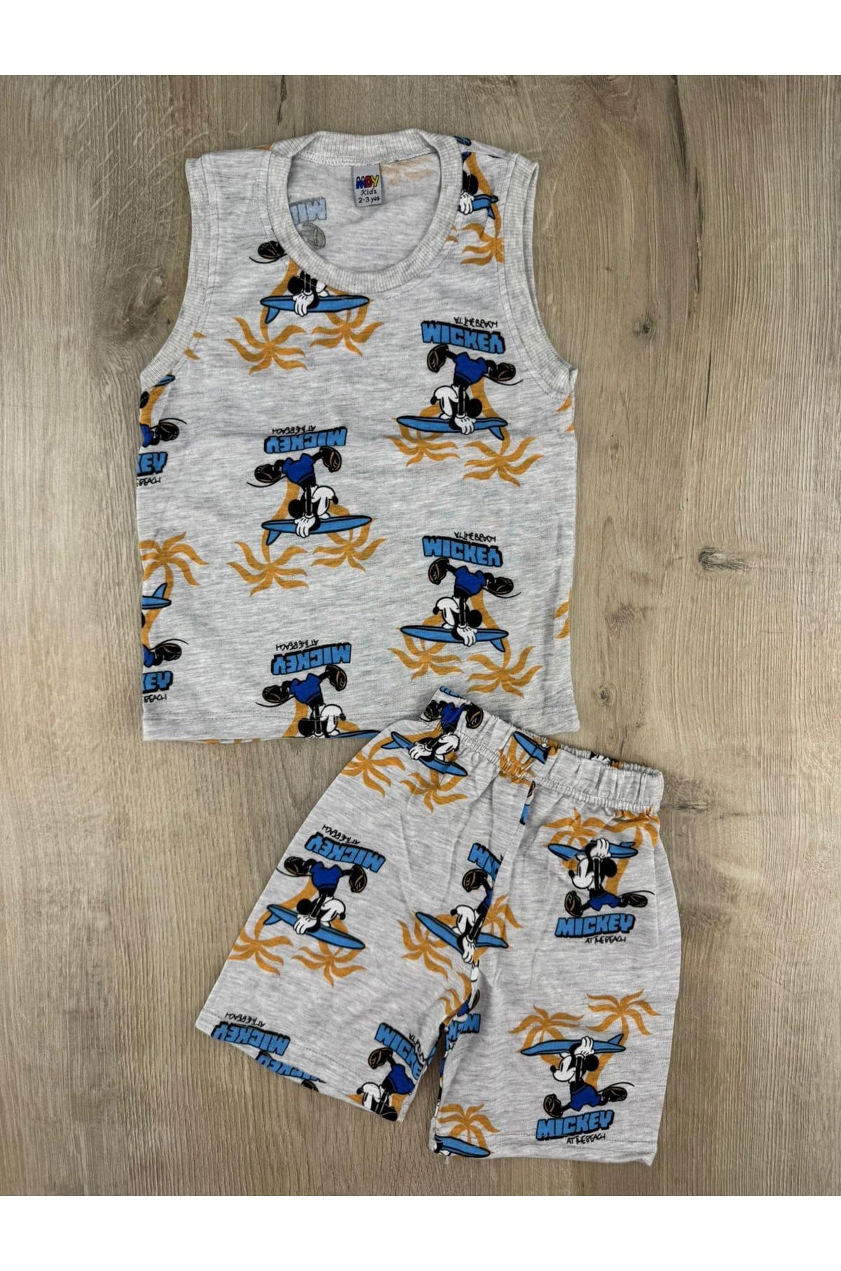 MDY (3-6Yaş) Palmiye Mickey Desenli Askılı Takım
