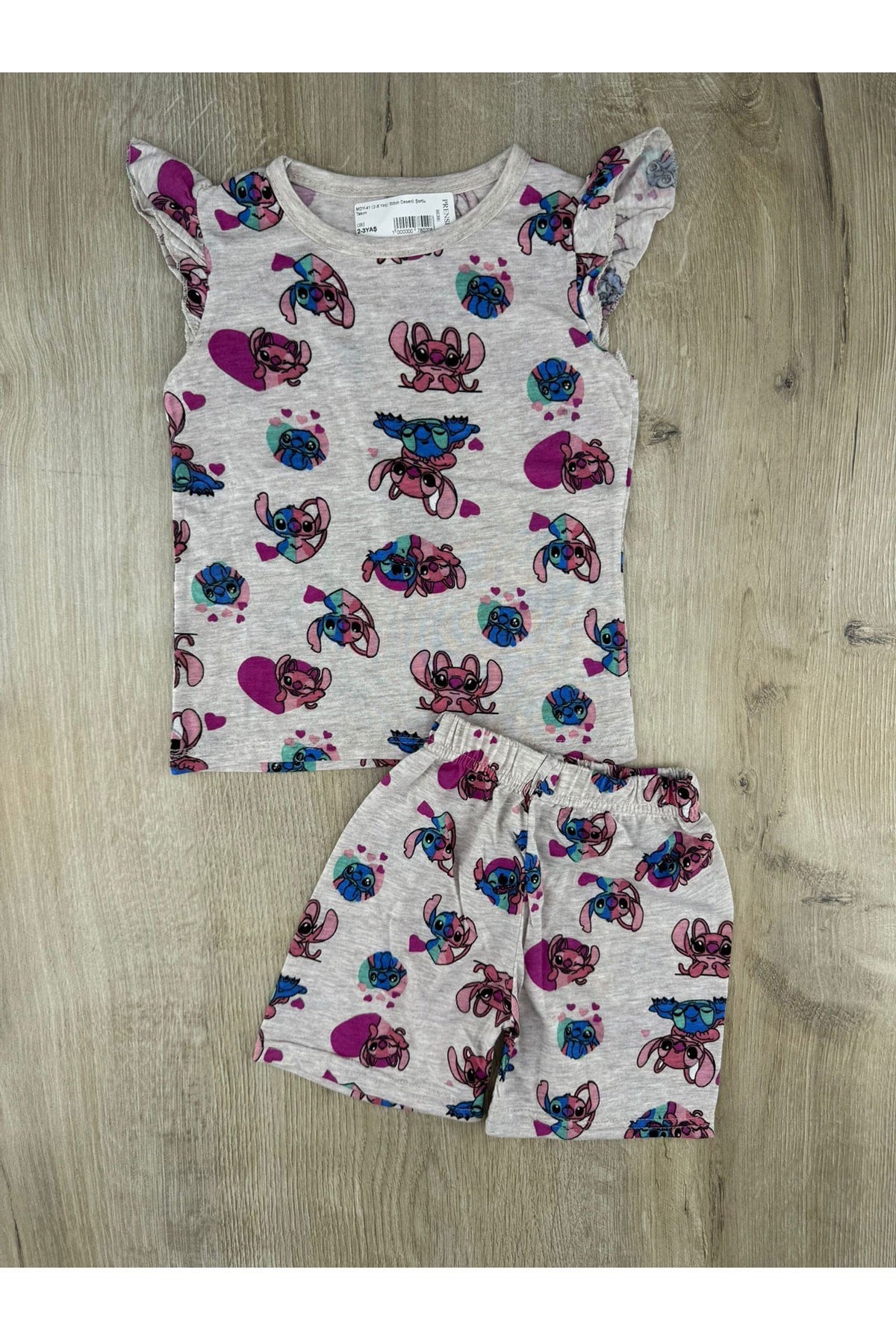 MDY-41 (2-6 Yaş) Stitch Desenli Şortlu Takım