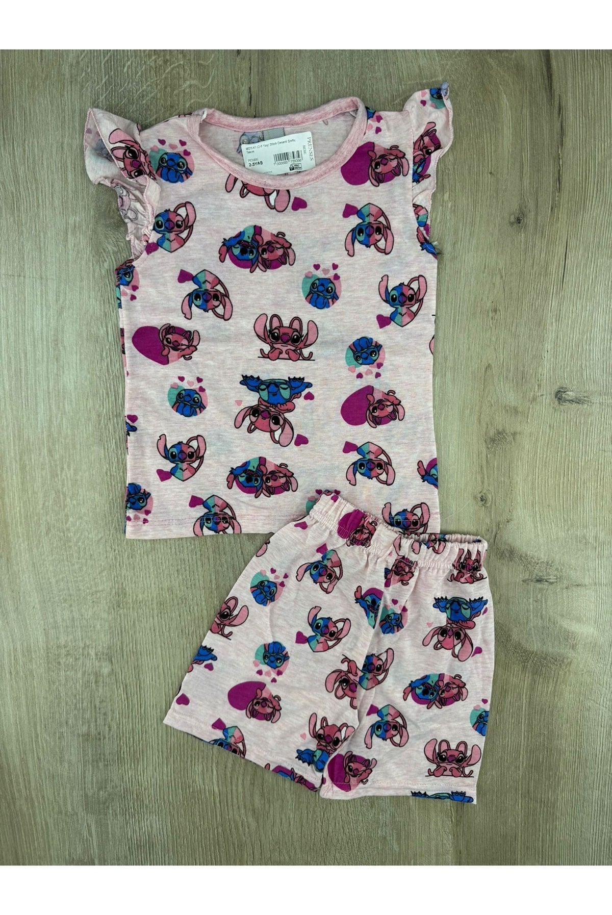 MDY-41 (2-6 Yaş) Stitch Desenli Şortlu Takım