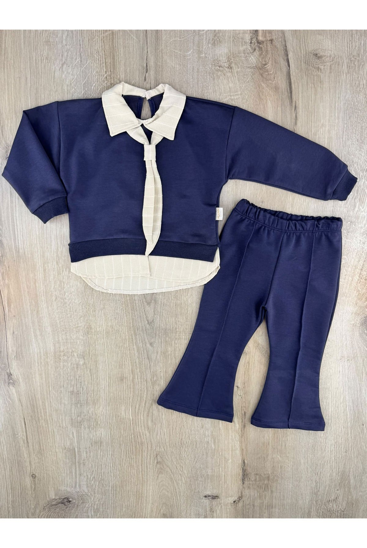 Miann (1-4 Yaş) Fular Desenli Yakalı Mevsimlik Takım