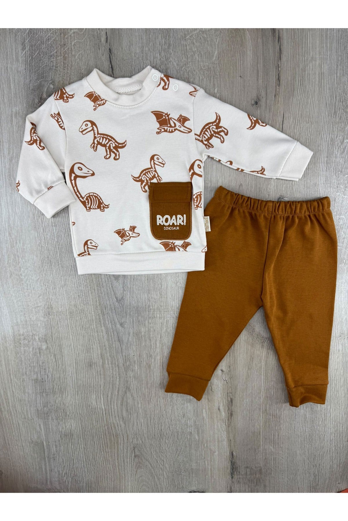 Mini Mundo (9-12-18 Ay) Cepli Roar Desenli Mevsimlik Takım