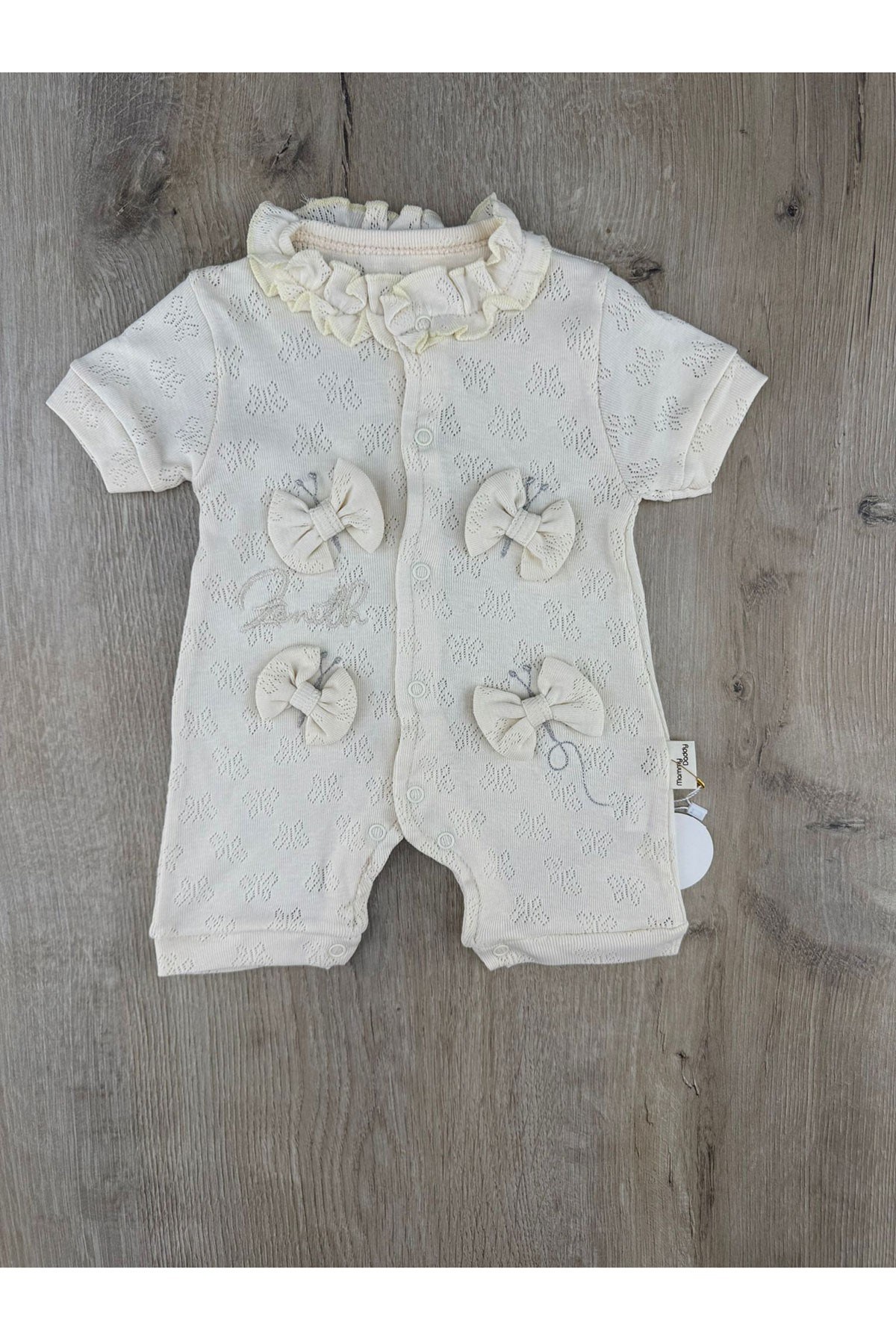 Murat Baby (0-12 Ay) 10647 Jakarlı Fiyonklu Kısa Tulum