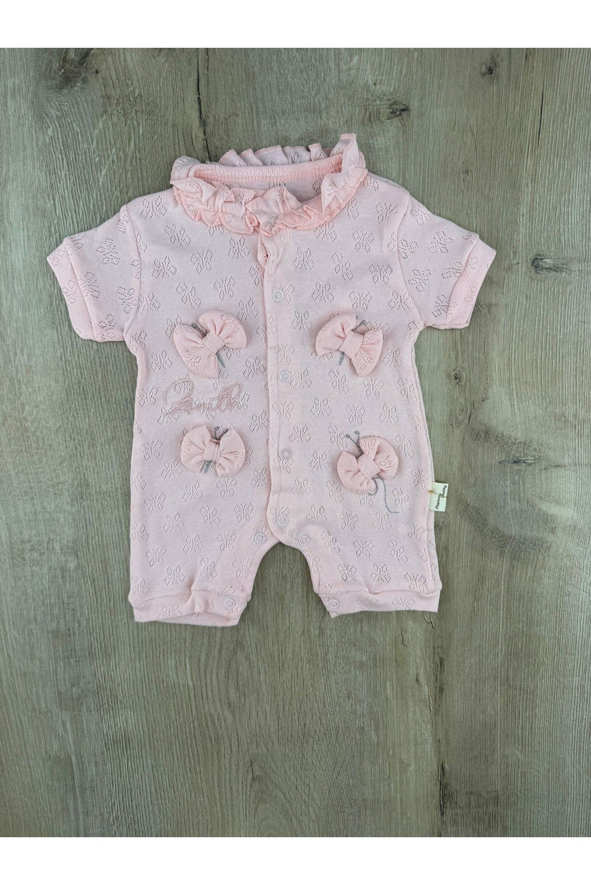 Murat Baby (0-12 Ay) 10647 Jakarlı Fiyonklu Kısa Tulum
