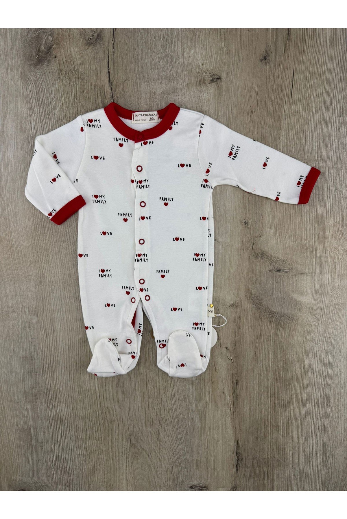 Murat Baby (0-3 Ay) Love Family Desenli Tulum