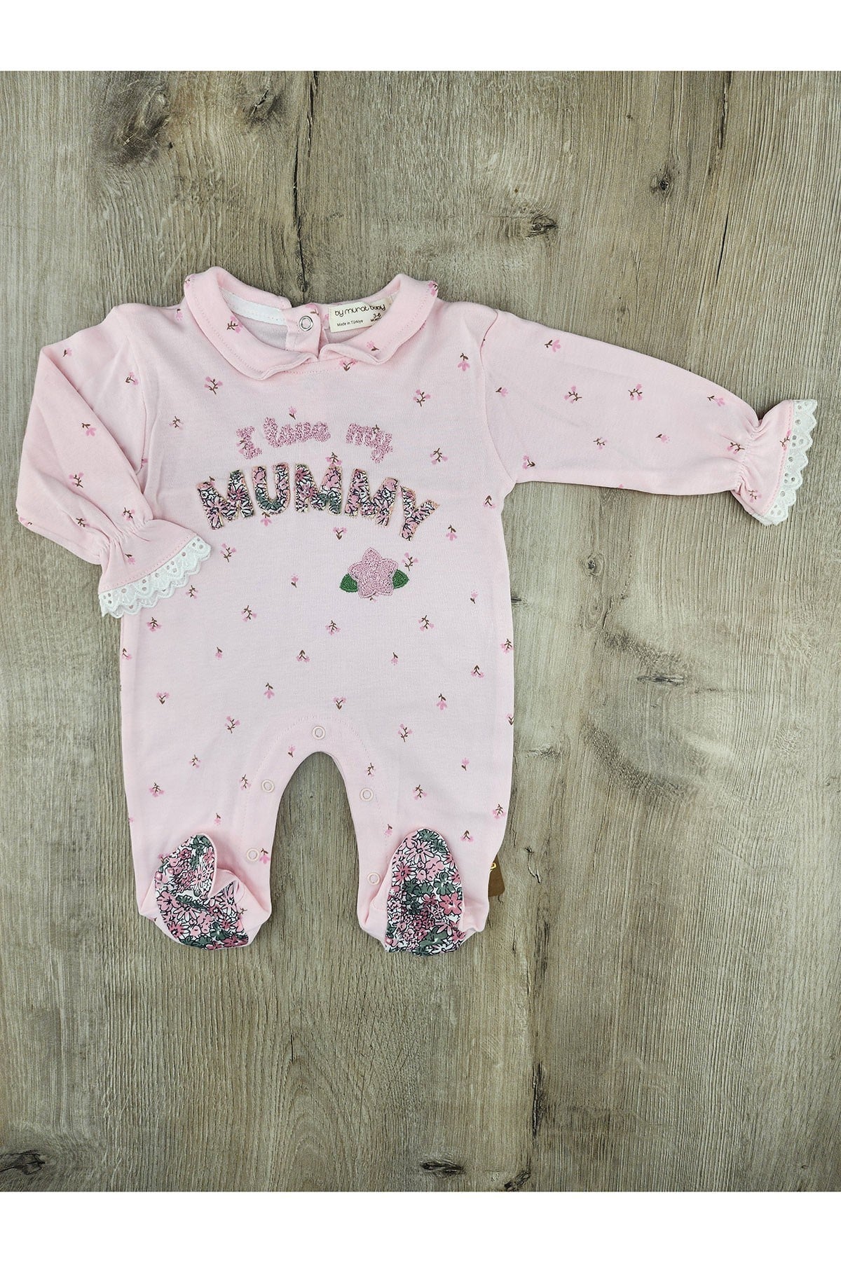 Murat Baby (0-6 Ay) Mammy Desenli Yakalı Tulum