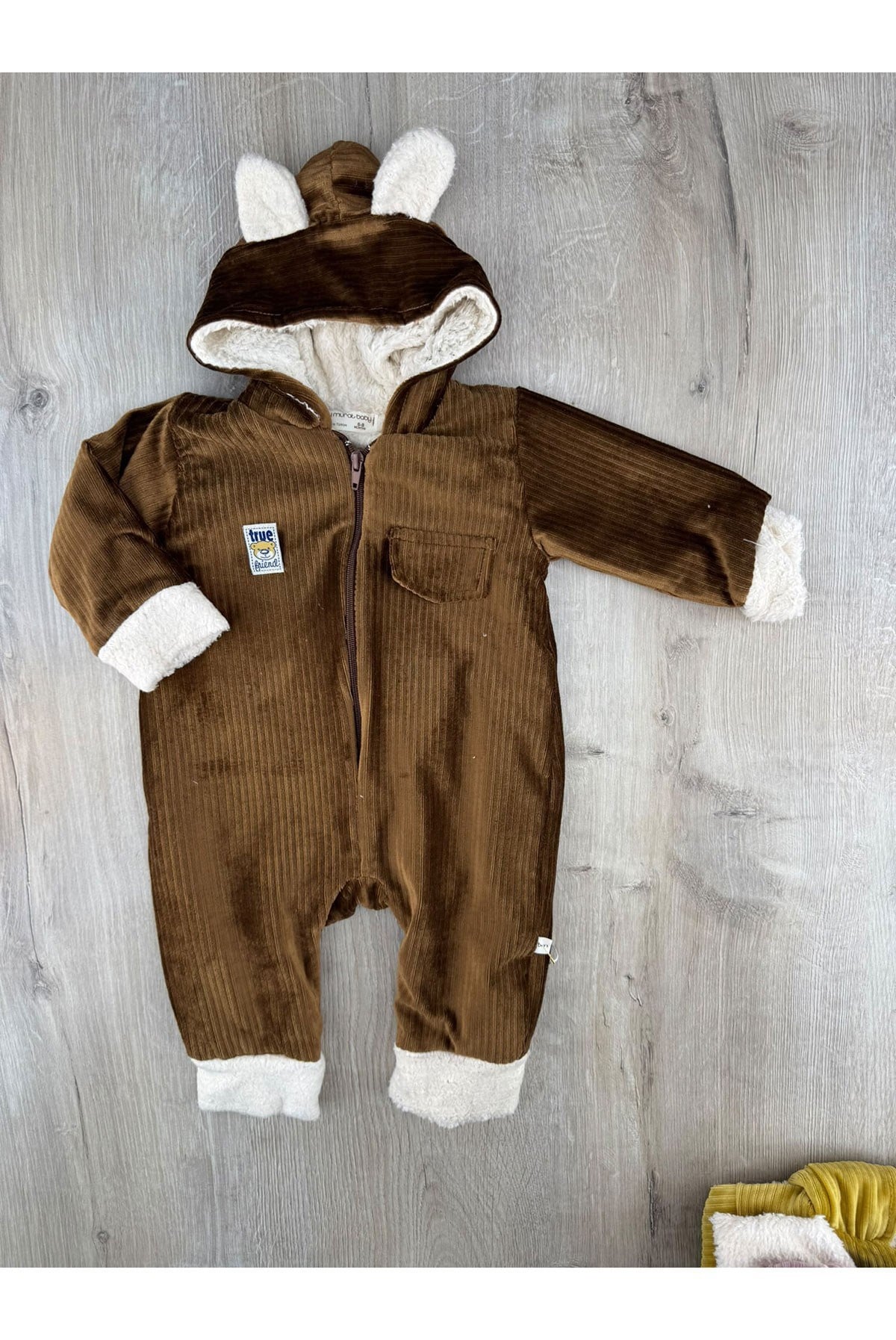 Murat Baby (6-24 Ay) Kapşonlu İçi Wellsoft Tulum