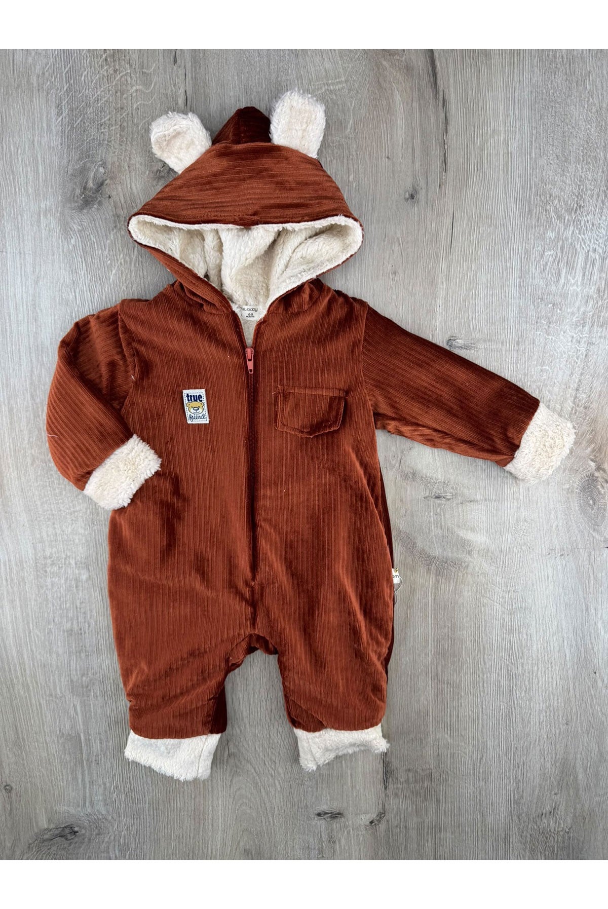 Murat Baby (6-24 Ay) Kapşonlu İçi Wellsoft Tulum