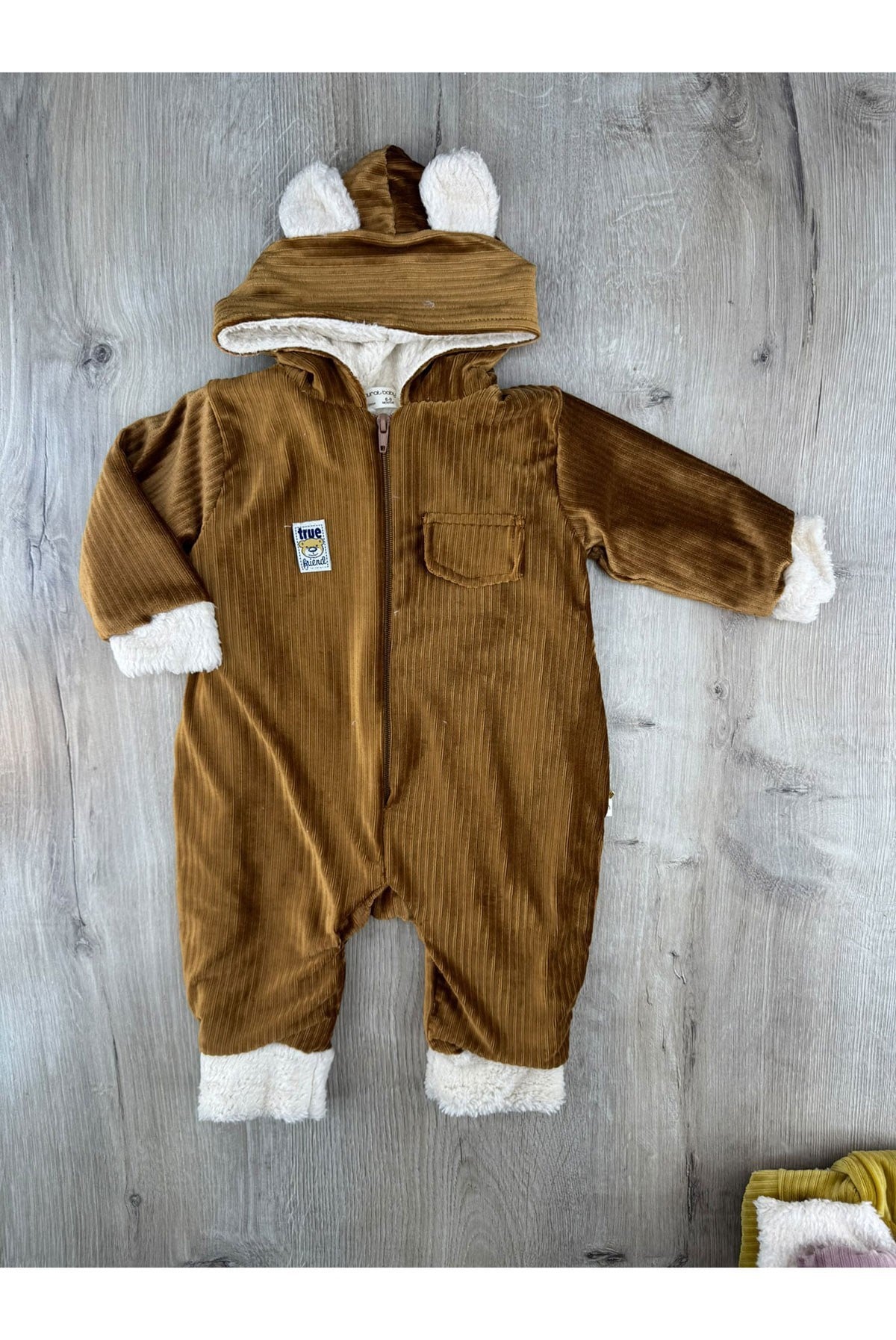 Murat Baby (6-24 Ay) Kapşonlu İçi Wellsoft Tulum
