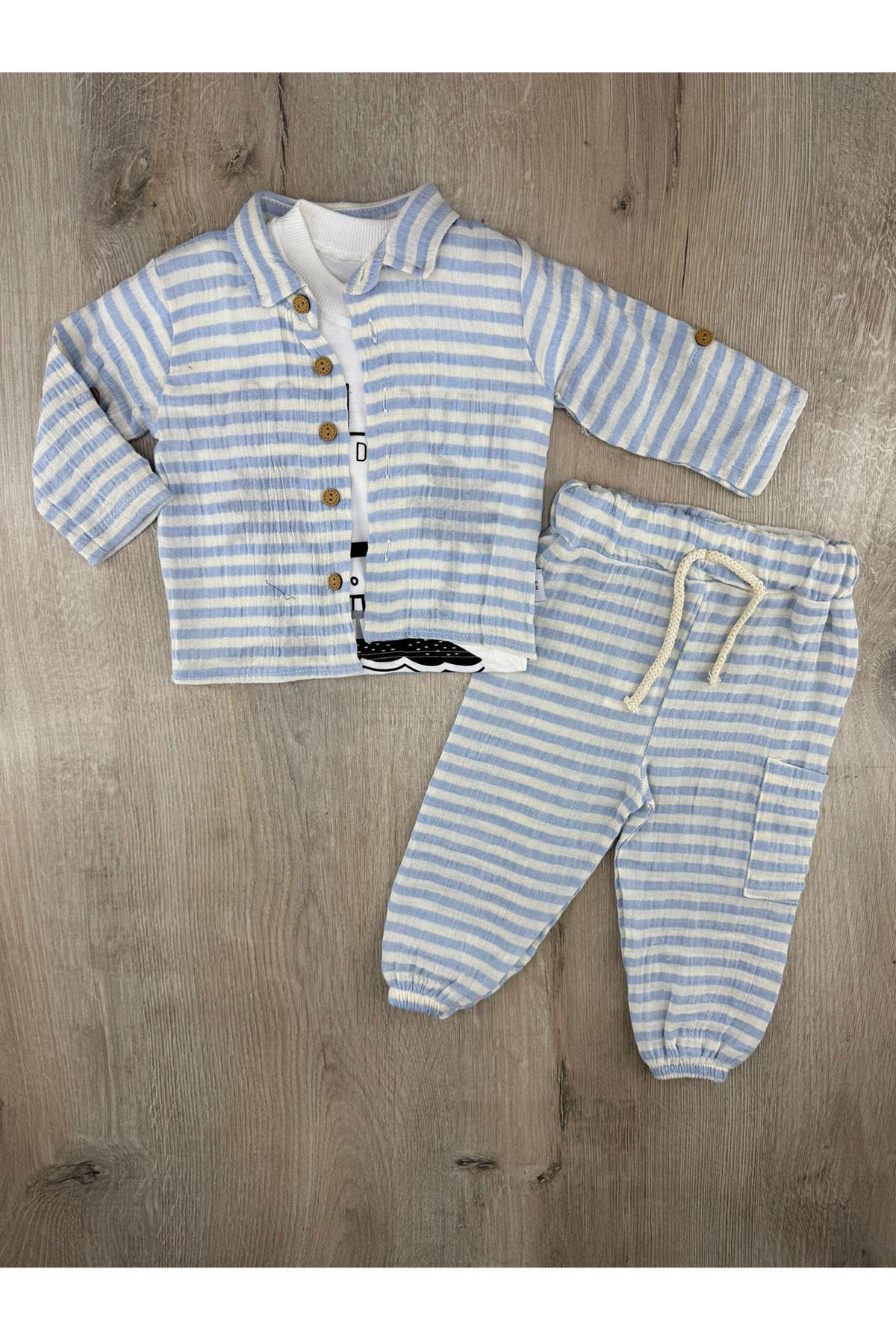 Murat Baby (9-24 Ay) Gömlekli Badili Müslin Takım