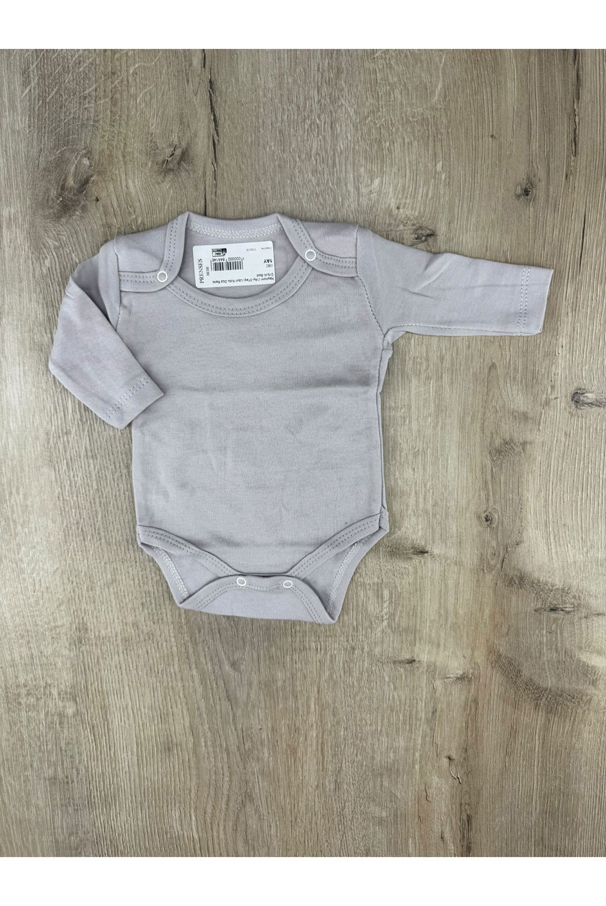 Nayinom (1Ay-3Yaş) Uzun Kollu Düz Renk Çıtçıtlı Badi