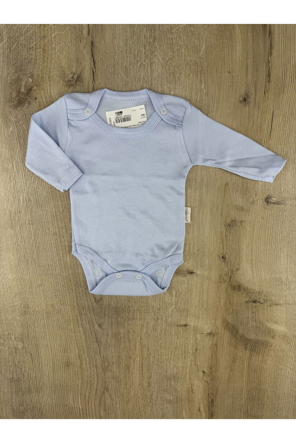 Nayinom (1Ay-3Yaş) Uzun Kollu Düz Renk Çıtçıtlı Badi