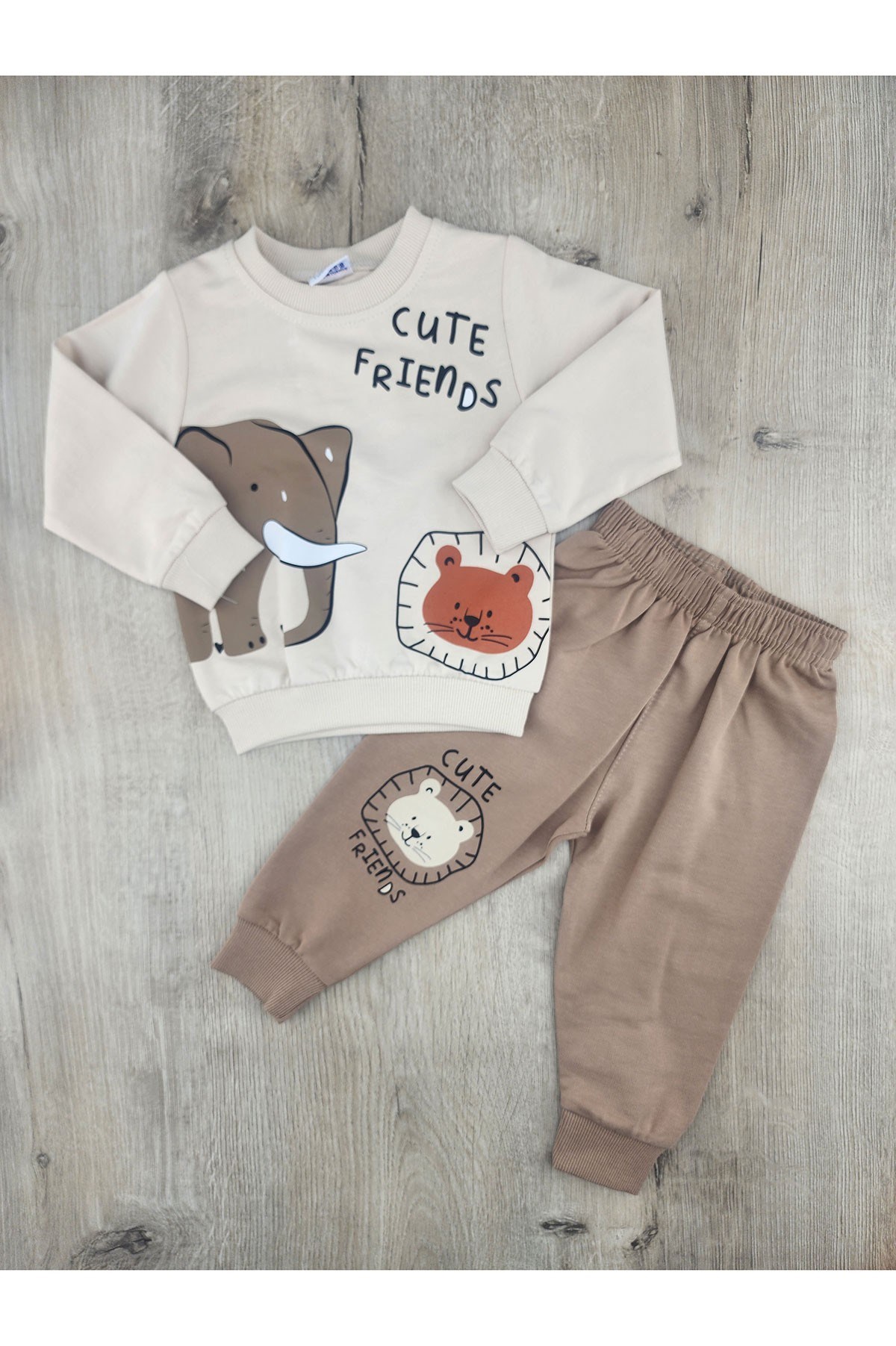 Nazar Bebe (1-4 Yaş ) 26709 Fil Desenli Mevsimlik Takım