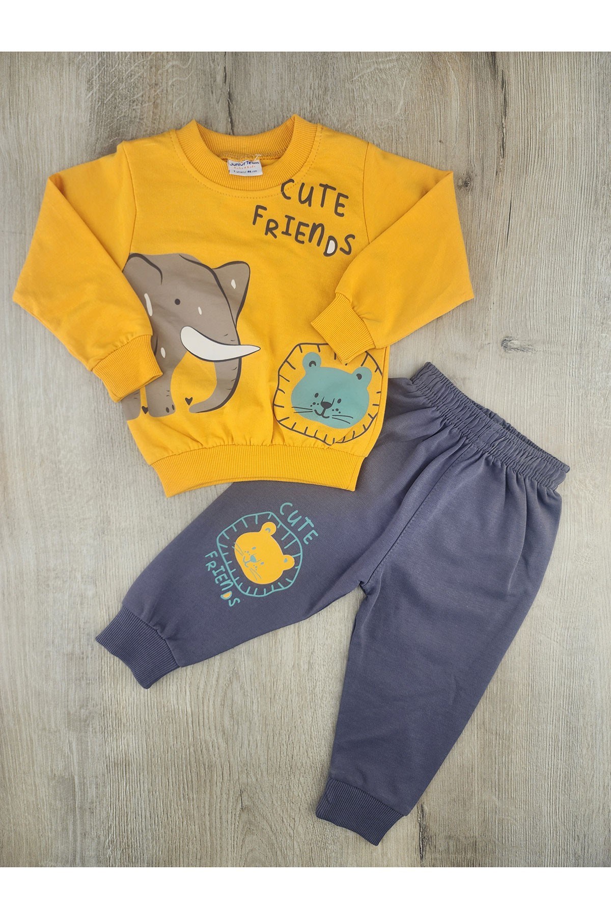 Nazar Bebe (1-4 Yaş ) 26709 Fil Desenli Mevsimlik Takım