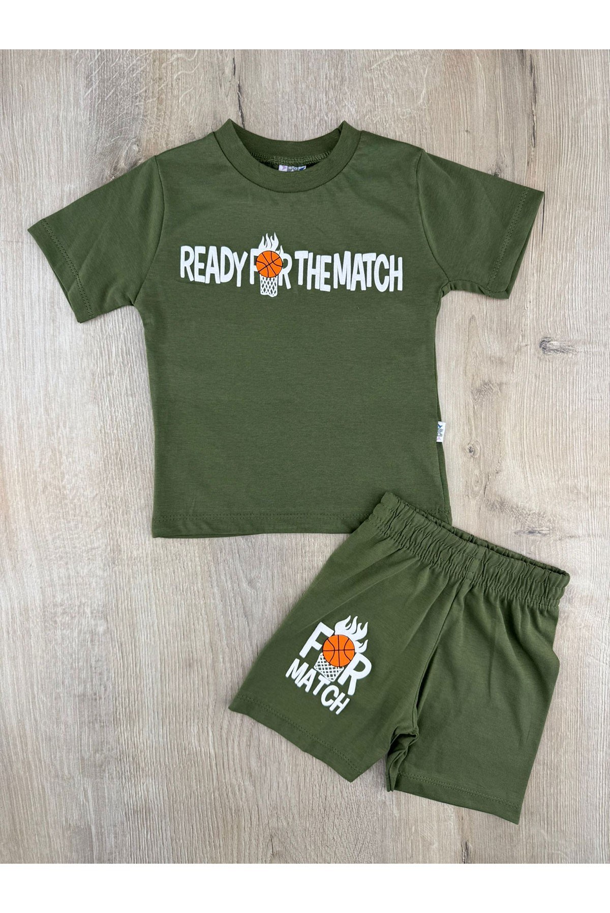 Nazar Bebe (1-4 Yaş) Ready Desenli Sırt Baskılı Şortlu Takım