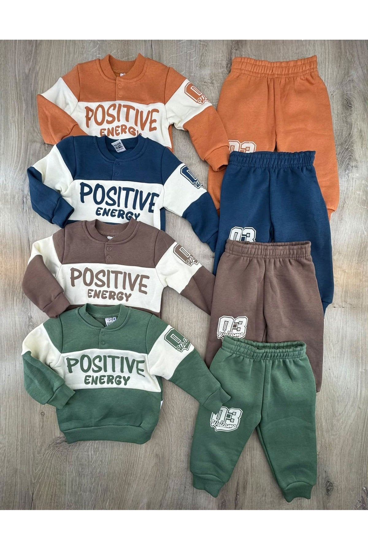Nazar Bebe 26472 (9-24 Ay) Positive Desenli 3ip Şardonlu Takım