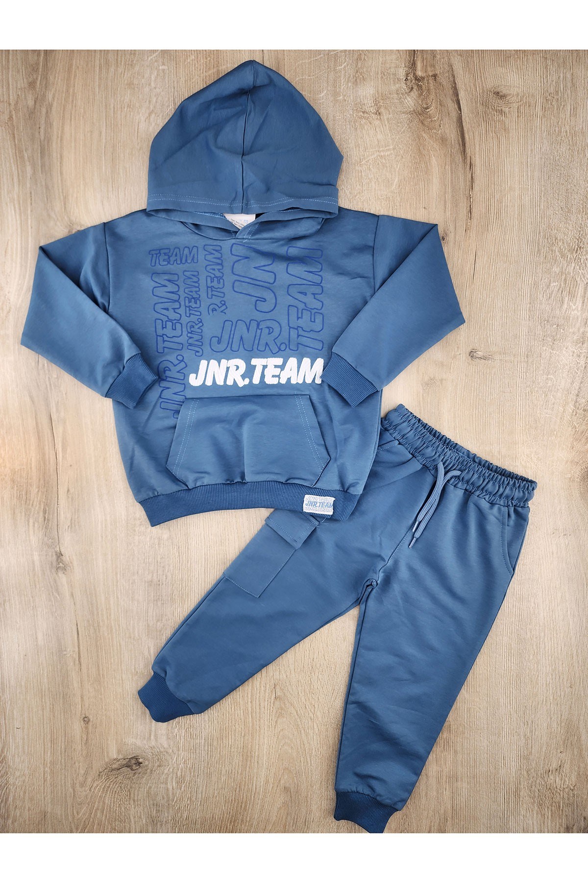 Nazar Bebe 26664 (3-6 Yaş) Kapşonlu JNR Team Deseni Mevsimlik Takım