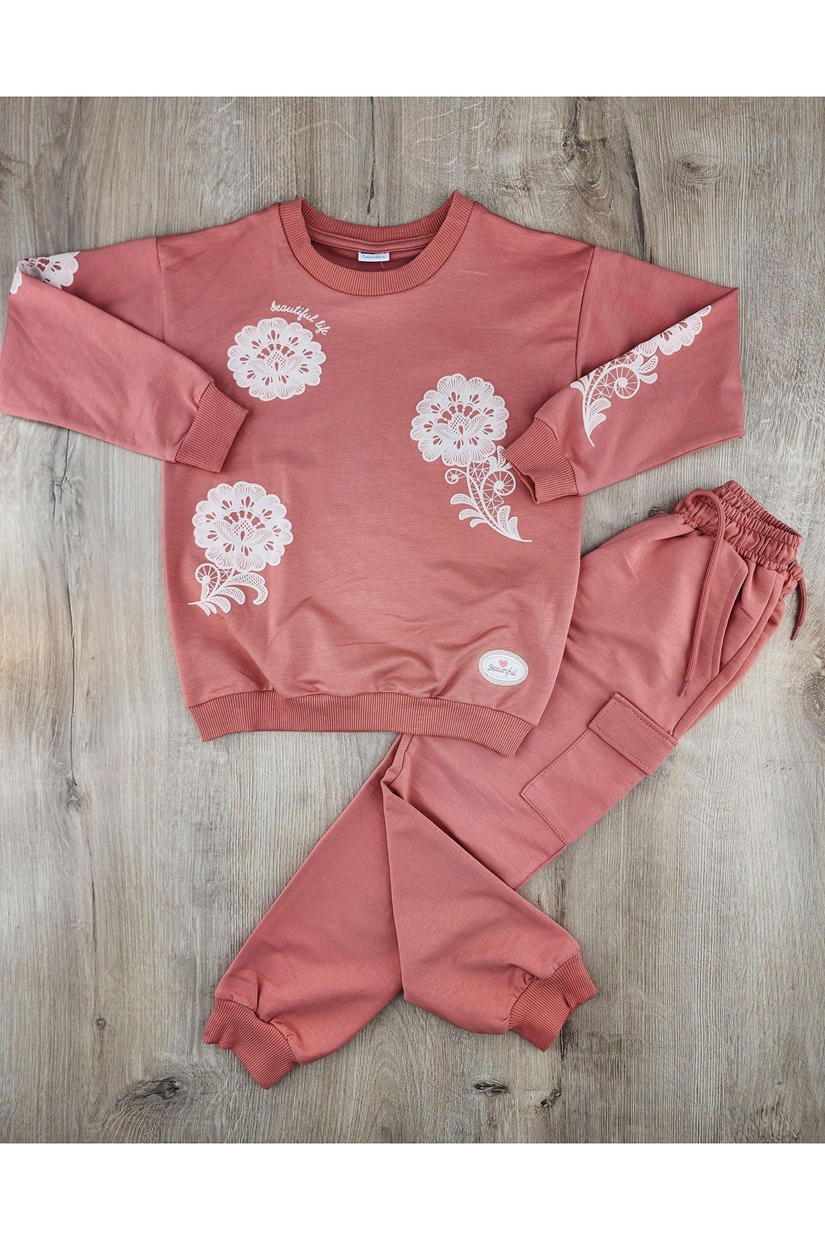 Nazar Bebe 26840 (7-10 Yaş) Beautiful Deseni Mevsimlik Takım