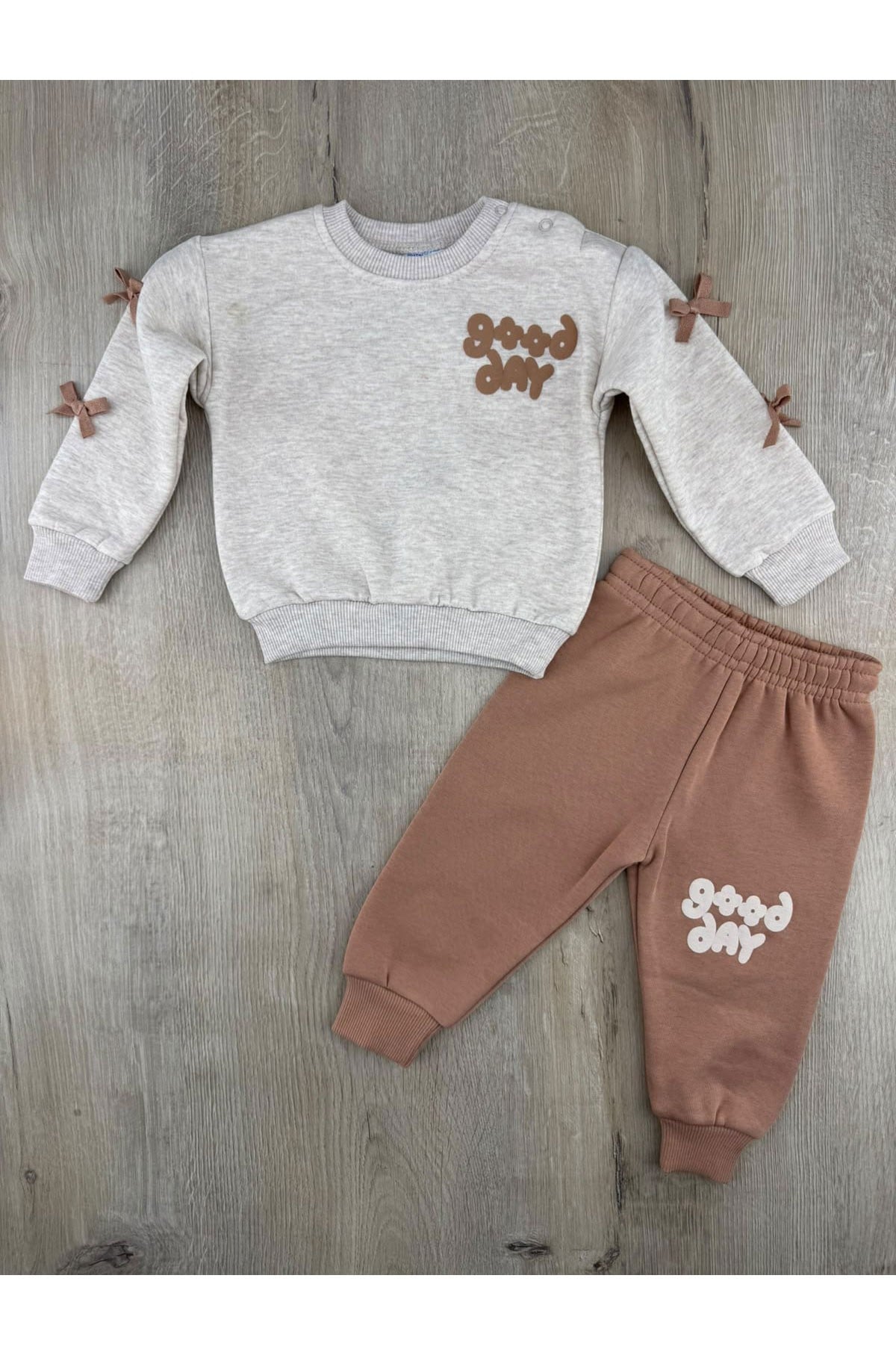 Nazar Bebe 26938 (9-24 Ay) Good Day Desenli 3ip Şardonlu Takım