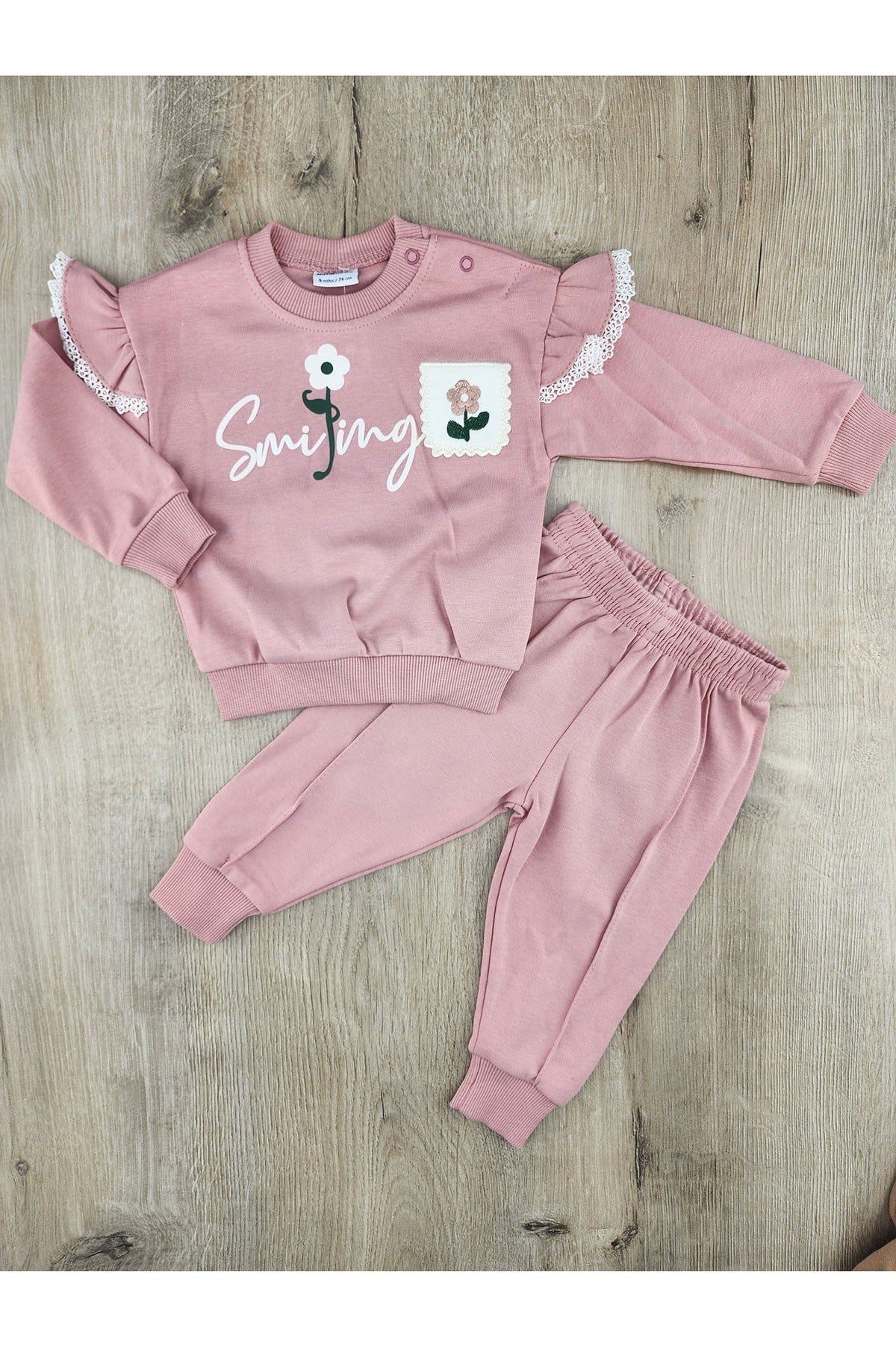 Nazar Bebe (9-24 Ay) 26691 Cep Çiçek Nakışlı Mevsimlik Takım