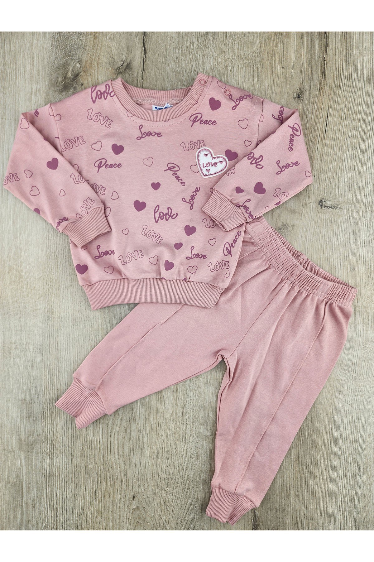 Nazar Bebe (9-24 Ay) 26719 Love Desenli Mevsimlik Takım