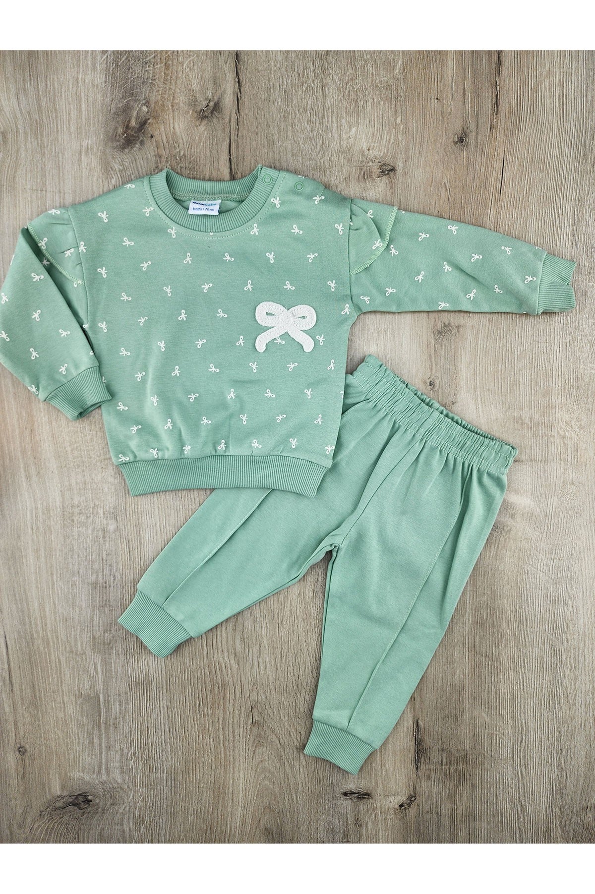 Nazar Bebe (9-24 Ay) 26751 Fiyonklu Fiyonk Desenli Mevsimlik Takım