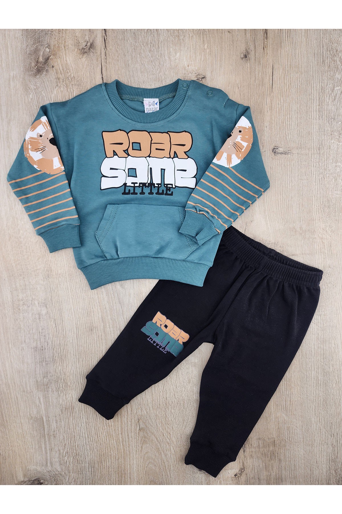 Nazar Bebe (9-24 Ay) 26813 Roar Desenl Önü Ceplii Mevsimlik Takım