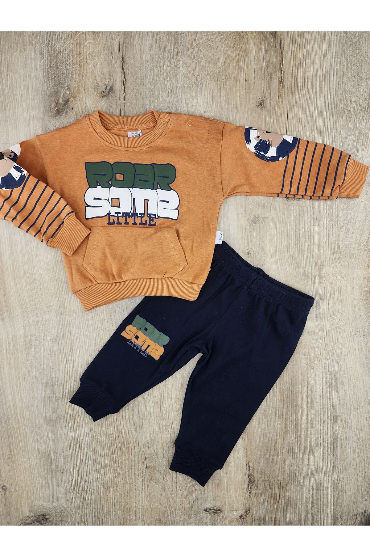 Nazar Bebe (9-24 Ay) 26813 Roar Desenl Önü Ceplii Mevsimlik Takım