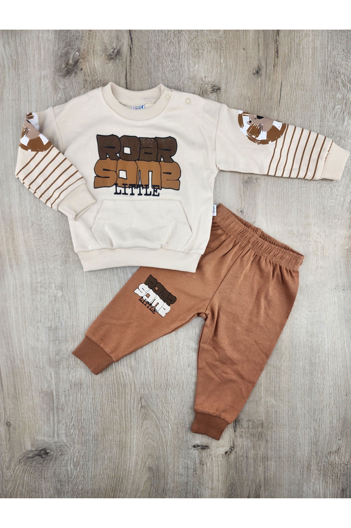 Nazar Bebe (9-24 Ay) 26813 Roar Desenl Önü Ceplii Mevsimlik Takım