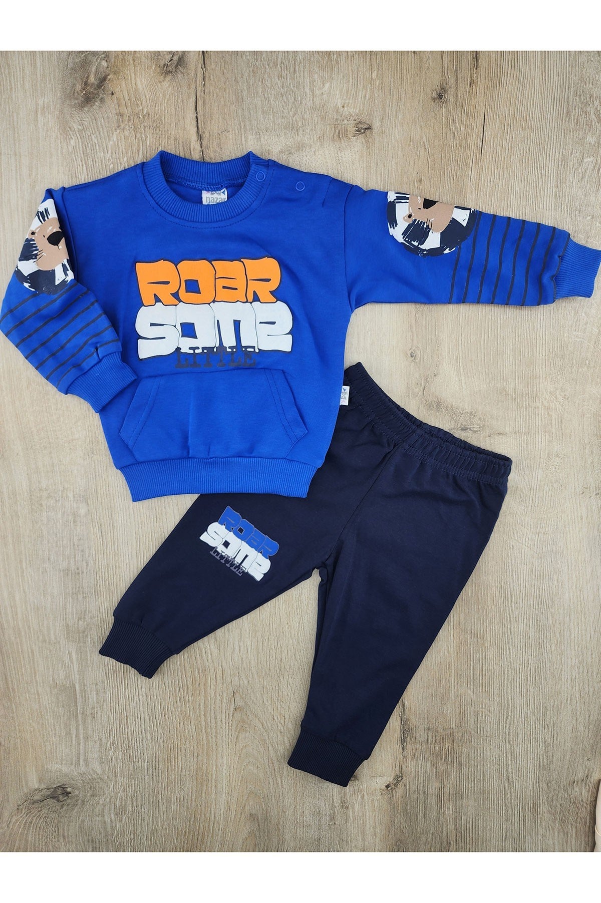 Nazar Bebe (9-24 Ay) 26813 Roar Desenl Önü Ceplii Mevsimlik Takım