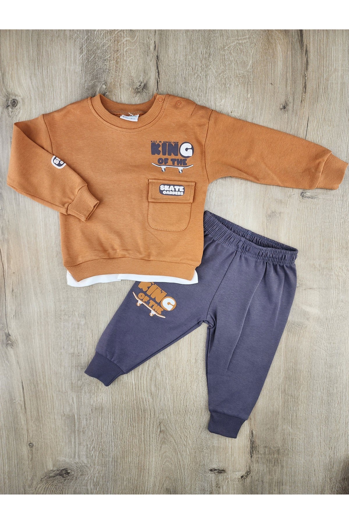 Nazar Bebe (9-24 Ay) 26820 King Skate Desenli Mevsimlik Takım